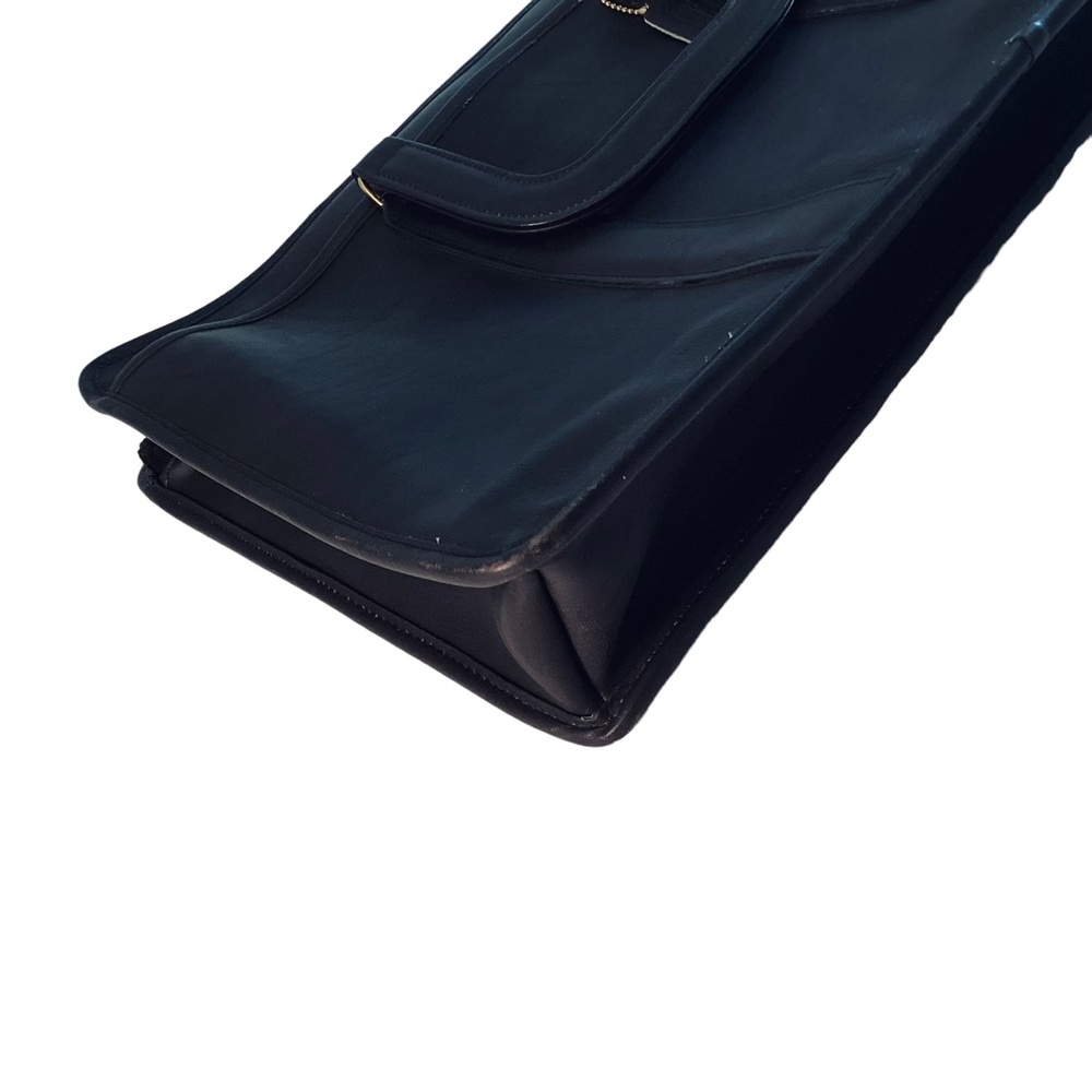 COACH Leather Briefcase Black Double Handle Portfolio Bag 0491-212 VINTAGE - Picture 10 of 16